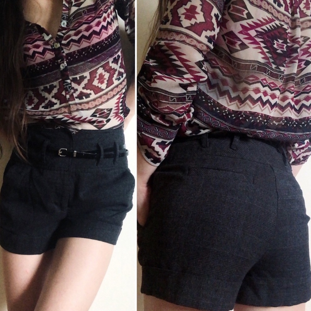 High Waisted Tweed Shorts